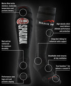 Calcetines Darn Tough SPARTAN Darn Tough OTC - Negro/Rojo para mujer S