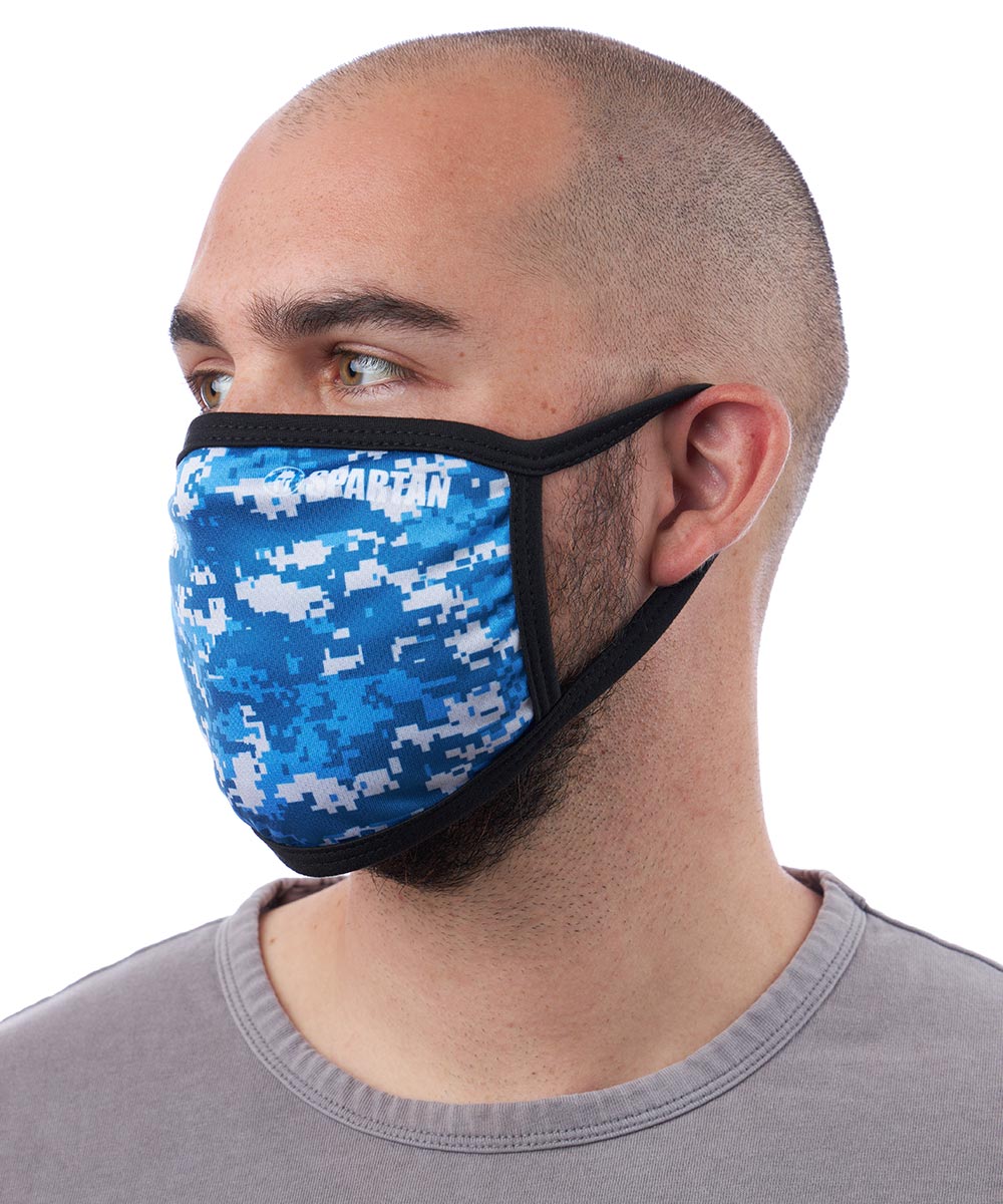 Spartan Race Shop SPARTAN Face Mask Camo Blue
