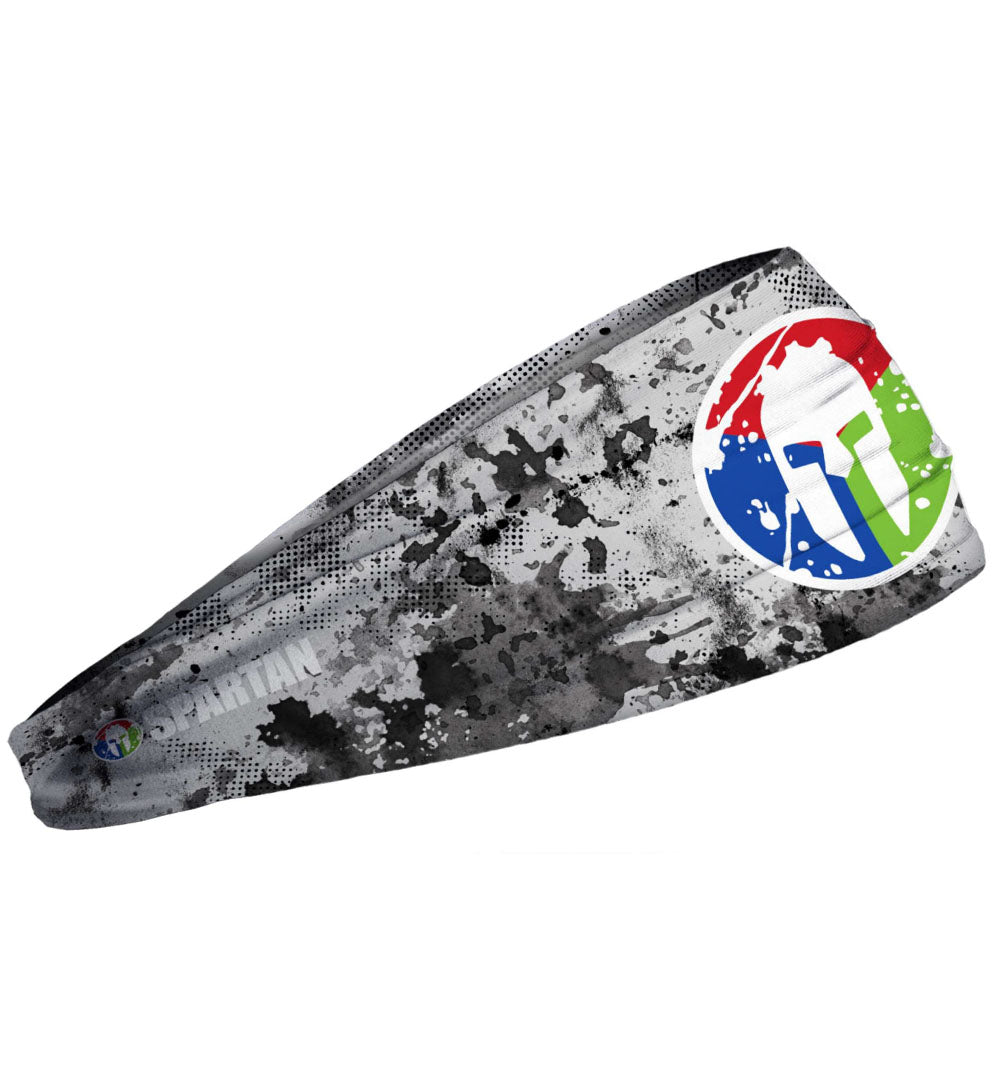 SPARTAN JUNK Headband - Trifecta Grey Grunge