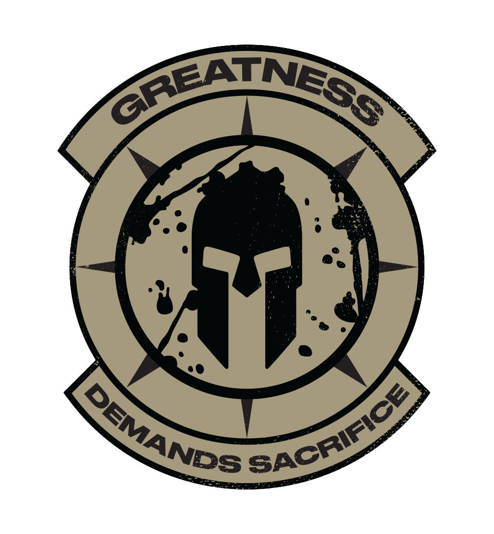 SPARTAN Greatness Demands Sacrifice Vinyl Sticker