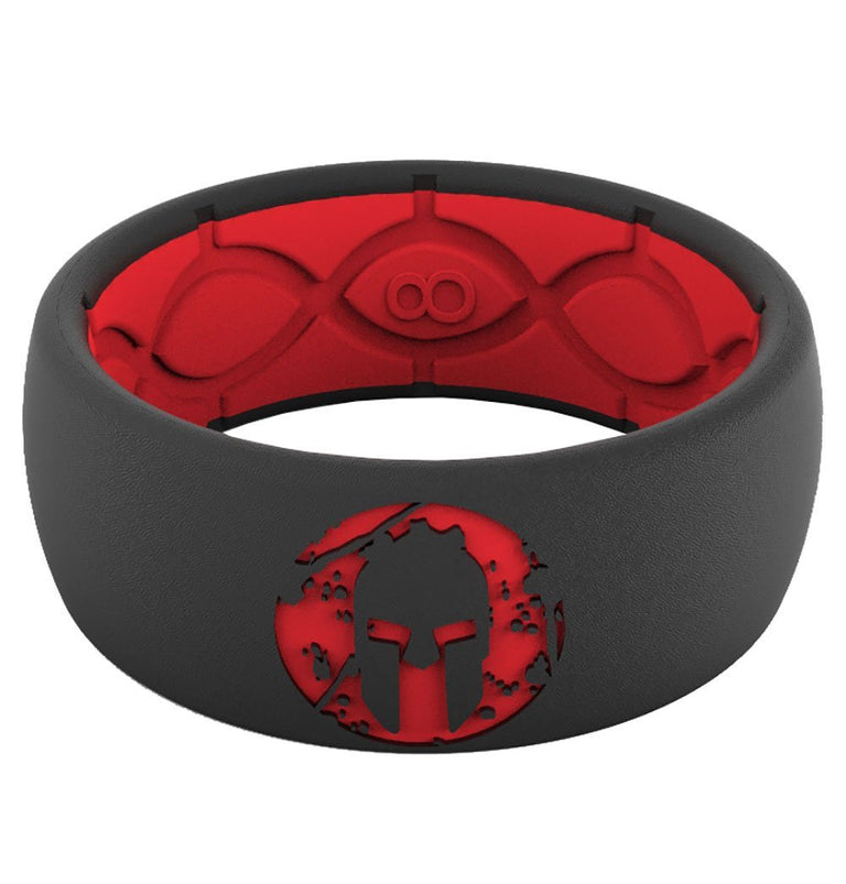 Groove Life Groove Life SPARTAN Silicone Ring - Uomo Rosso/Nero 9