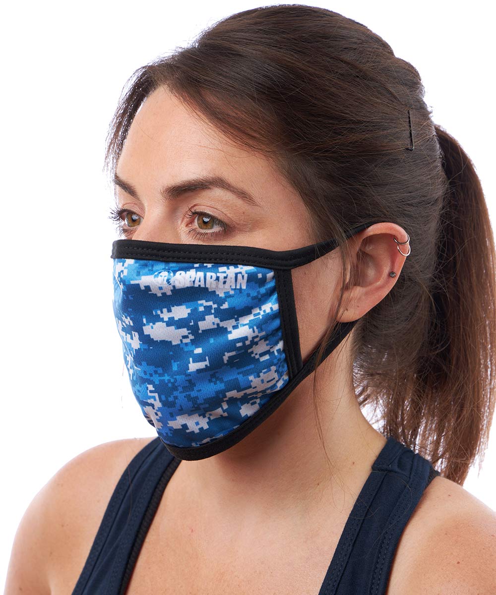 Spartan Race Shop SPARTAN Face Mask Camo Blue