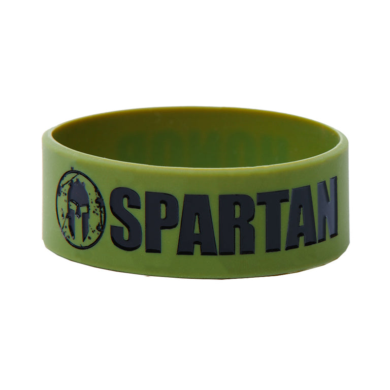 Spartan Race Shop Pulseira de Silicone SPARTAN - Verde Azeitona de Honra