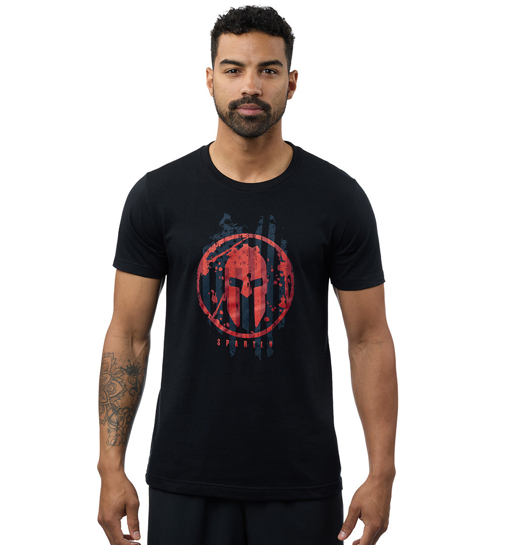 SPARTAN Helmet Flag Tee - Men's