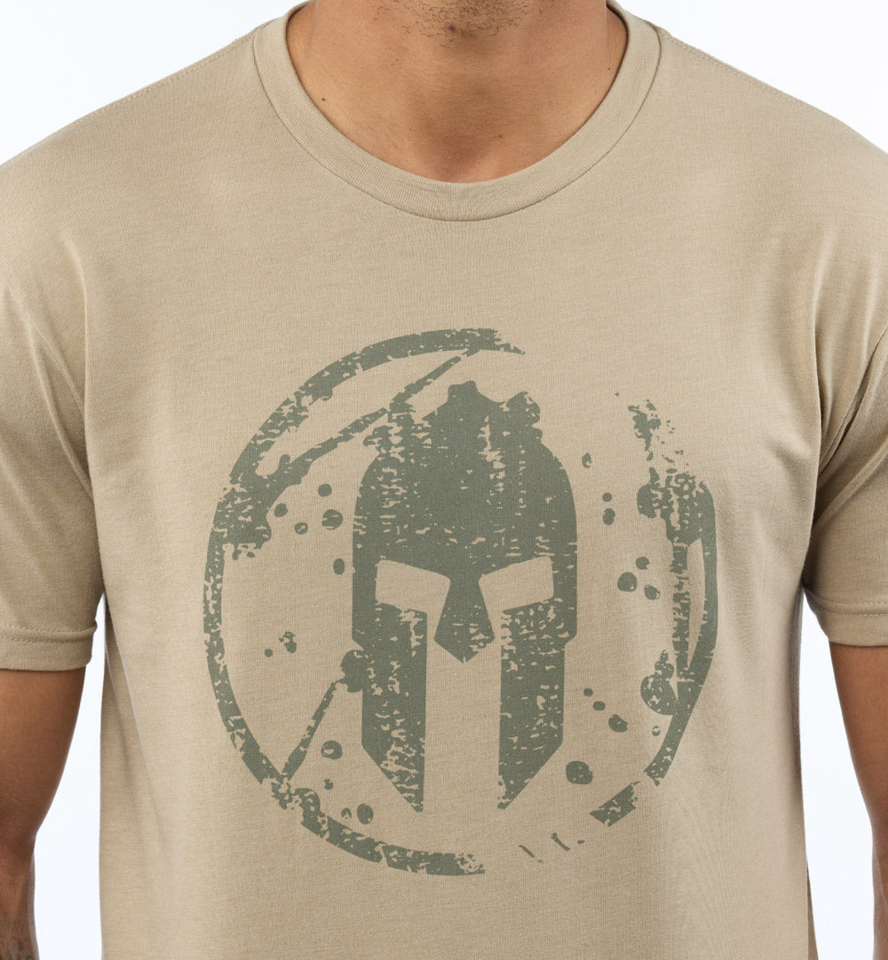 SPARTAN Distressed Helmet Tee - Men's
