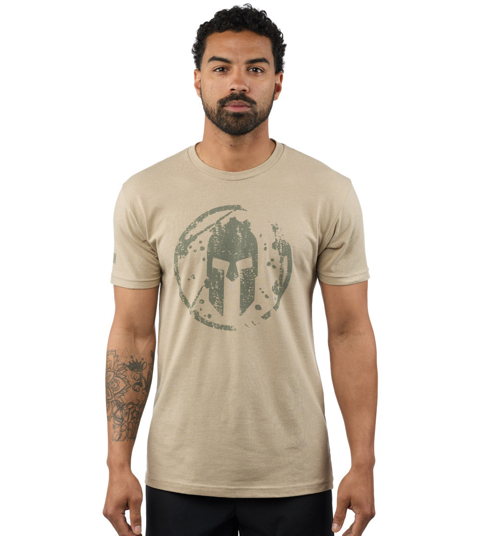 SPARTAN Distressed Helmet Tee - Men's
