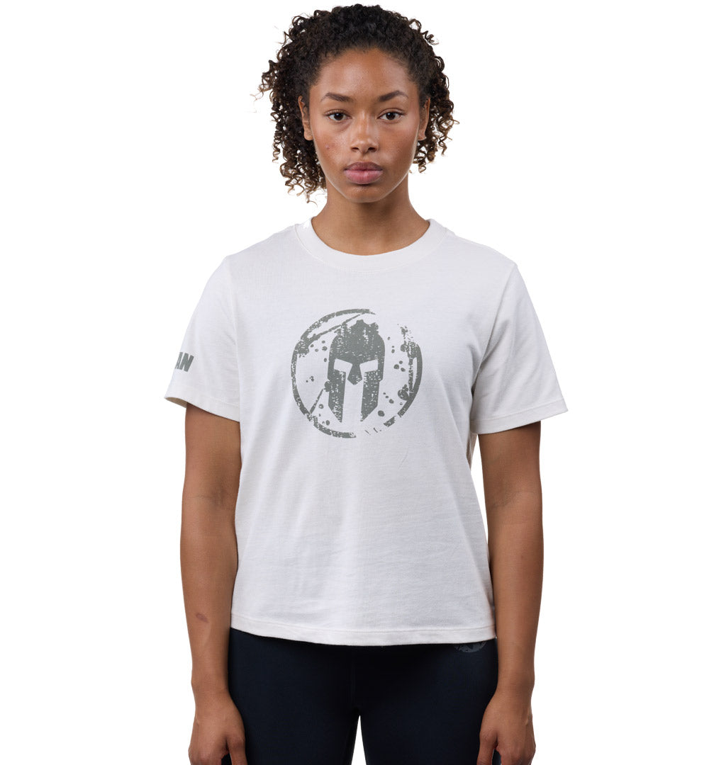 SPARTAN Distressed Helmet Tee - Women's